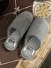 利达妮（TZLDN）室内棉拖鞋男款防滑秋冬季棉居家男士家居情侣毛布拖鞋 灰色42-43 实拍图