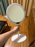 AMIRO觅光化妆镜带灯LED智能梳妆镜 桌面台式美妆镜 高清便携镜子  新年生日礼物送女生 Mini3极简白 实拍图