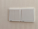 西门子（SIEMENS）开关面板 二开双控 86型暗装面板 致典雅白色5TA14233NC01 实拍图