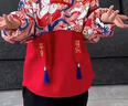 马博士新年罩衣儿童红色国风春节拜年服宝宝吃饭围兜秋冬外穿衣女孩110 实拍图