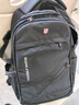 JINSHIWQ双肩包男大容量商务旅行背包登山书包电脑包黑色 标准版加大号 实拍图