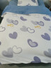 雅鹿加厚牛奶绒印花被套冬季珊瑚绒床单单人被套套件床上用品学生宿舍 幸运星-蓝 1.5m床单四件套【被套1.8*2.2m】 实拍图