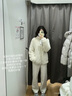 优衣库女装男装长绒摇粒绒拉链茄克/长袖外套夹克冬新款479611 01 乳白色 3XL 实拍图