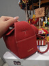 Songmont挂耳系列屋檐包mini设计师款头层牛皮通勤斜挎hobo包 开运红 预售15天 实拍图