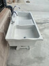 石英石洗衣池阳台家用洗衣台带搓板大理石洗衣槽一体成型水池水槽 新一代加厚120双池款坚固不摇晃 实拍图