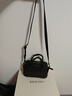 裘真【明星推荐】宽宽包植鞣牛皮休闲斜挎包手提保龄球包女 黑色 实拍图