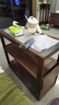 源氏木语实木沙发边柜岩板侧边几北欧小户型客厅角几黑胡桃木可移动窄边桌 实拍图