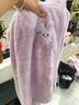 洁丽雅（Grace）7A抗菌浴巾女士可穿式成人浴袍浴裙洗澡速干可裹巾家用吸水 紫色 实拍图