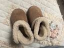 B.Duck小黄鸭童鞋儿童棉靴冬季男女童宝宝加绒保暖毛绒短靴6804棕米27 实拍图