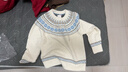 优衣库童装男童女童souffle yarn舒芙蕾针织衫长袖毛衣480865 01 乳白色 160 实拍图