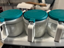 茶花三组圆形玻璃调味瓶调料盒架 盐罐大号盐盒300ML*3颜色随机小料盒 实拍图