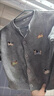 嘟嘟家儿童毛衣开衫纯棉宝宝外套新年红色男童针织衫女童上衣童装春 麻灰色 90 实拍图