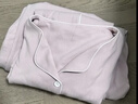 MUJI女式柔软针织前开睡衣套装女士家居服女款女装25年秋季 FD32CC5A 烟熏蓝色 L -XL 上装170/92A 下装170/74A 实拍图