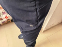 必迈（bmai）秋冬新款跑步轻弹抓绒长裤腰包款防风保暖训练运动裤通勤训练长裤 黛蓝 XL 男 实拍图