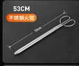 辉飞弘取物夹火钳夹家用烧火加长取物长柄夹不锈钢捡垃圾夹子夹碳 不锈钢火钳【53cm】 实拍图