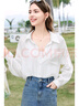 百图betu女装夏季新款衬衫夏日空调开衫衬衫薄外套女2403T35 米白 XS 实拍图