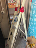 奥鹏梯子家用梯折叠铝合金人字梯室内户外登高五步爬梯带扶手安全梯 实拍图