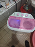 小鸭迷你洗衣机 半自动双缸桶洗衣机 母婴儿童宝宝洗衣机小型 2.5KG 新款粉色强动力款【蓝光+360W功率+不锈钢脱水桶 实拍图