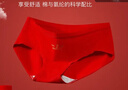 红豆内裤女大红抗菌棉氨女士内裤本命年中腰三角裤4条装【骐骥红】 实拍图