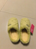 洁丽雅毛绒棉拖鞋秋冬加厚软底男女保暖加绒棉拖鞋 草绿 40/41 实拍图
