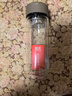 富光男女士双层玻璃杯 高硼硅玻璃304茶隔水杯子 带茶隔泡茶杯320ml 实拍图