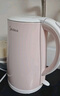 美的（Midea）电热水壶电水壶烧水壶双层防烫 0涂层 食品级304不锈钢1500W快速沸腾1.7L大容量 HJ1705 实拍图