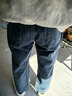 大嘴猴（paul frank）牛仔裤男士冬季美式宽松裤子男裤高街休闲裤男潮 复古蓝加绒 S 实拍图