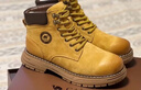 骆驼（CAMEL）王俊凯同款马丁靴高帮秋户外工装大黄靴男 GE122W7757T 金黄 42 实拍图