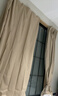 铭聚布艺（MINGJU）窗帘 全遮光窗帘成品窗帘布遮阳帘涤塔夫奶油色挂钩式2.0*2.4单片 实拍图