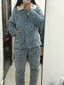 都市丽人内衣三层夹棉睡衣女加绒加厚保暖法兰绒长袖秋冬家居服套装2H30C6 实拍图