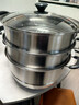 美厨（MAXCOOK）304不锈钢蒸锅34CM 三层复底 燃气炉电磁炉通用 实拍图