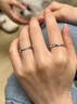 BJYLS999足银戒指女士单戒设计感纯银素圈指环尾戒饰品生日礼物送女友 S999足银交织戒指 实拍图
