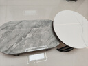 森生林岩板茶几客厅小户型简约轻奢椭圆形可伸缩茶桌 C14-1黑架灰箱 阿玛尼灰+雪山白 100cm椭圆茶几+70cm小圆边几 实拍图