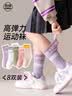邑棉儿童袜子中筒新疆棉10A抗菌防臭女童中大童宝宝学生袜秋冬季6双 实拍图