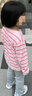 笛莎（DEESHA）笛莎童装女童针织衫2025春秋中大童简约纯色开衫外套 浅粉条纹120 实拍图