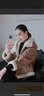 百图betu女装冬季新款短外套皮毛一体仿羊羔绒保暖外套女2411T65 卡其色 M 实拍图