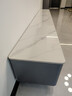凤枭加厚岩板电视柜家用客厅电视柜落地现代简约电视柜茶几组合套装 灰柜+雪山白岩板 2.35米电视柜 实拍图