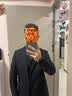 罗蒙（ROMON）白衬衫男士商务职业长袖抗皱免烫弹力正装衬衣男黑色42 实拍图