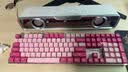 CHERRY 樱桃KC200 108键有线机械键盘 商务办公家用游戏键盘 PBT键帽全尺寸键盘键鼠套装 娇红草莓味 青轴 实拍图