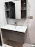 恒洁（HEGII）浴室柜E0级陶瓷一体盆智能美妆柜组合BC2500(BM2201S-90K3卡其灰 实拍图