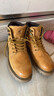 骆驼（CAMEL）王俊凯同款冬加绒户外工装马丁大黄靴男 G122W7757TR 金黄 42 实拍图