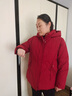 CANDYPRINCE 妈妈羽绒服 中老年羽绒服女红色短款 妈妈装50-60-70岁冬季外套 62款/酒红 3XL / 建议-(体重121-135斤) 实拍图