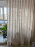 家菲阳台隔热防晒镜面纱透光不透人纱帘客厅飘窗窗纱窗帘高级感奶油色 镜面有钱花-奶茶色 宽4米*高2.7米-挂钩款1片 实拍图