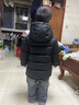 保姆鹅  【风墙】儿童羽绒服宝宝中长款护脸加厚外套保暖童装[NG2664] 炭黑 120 实拍图