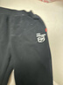 MARK FAIRWHALE马克华菲童装卫衣冬季男女童加绒加厚2025新款卡通休闲运动裤子 M比耶熊K黑色 160 实拍图