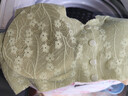 浪莎（LangSha）妈妈内衣女文胸无钢圈中老年无痕背心薄款前排扣聚拢大码胸罩 草绿+肤色 XL （建议120-140斤） 实拍图