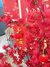 仿真红桃花树大型室内假桃花树商场装饰树婚庆新年祈福红包许愿树 延伸【礼品红包袋+红灯笼+祈福吊卡+铁板+围栏+草坪】 高2.5米*宽2.5米 实拍图