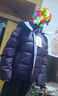 坦博尔羽绒服女短款时尚潮流可脱卸帽百搭保暖外套550388T满天星紫160 实拍图