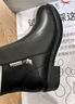 红蜻蜓短靴女加绒保暖时装靴子女粗跟牛皮靴女士中跟女棉靴 WTC434351C 实拍图