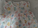 欢喜小熊 宝宝连衣裙婴儿夏天裙子女宝夏装外出衣服夏季新品纯棉童装 白满印 100 (建议2-3岁身高90-100cm) 实拍图